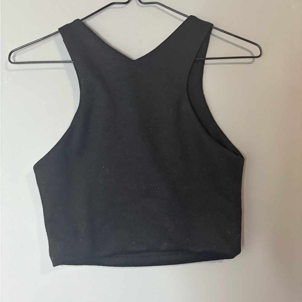 Zara size small Black Sleeveless Women's crop Top, thick sleeve - Picture 5 of 6